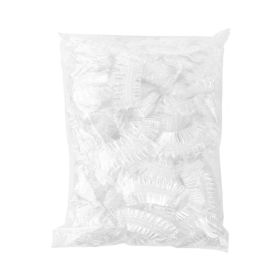 100pcs Disposable Ear Covers; Plastic Waterproof Ear Protectors Elastic Clear Ear Caps Salon Hairdressing Dye Shield Earmuffs For Hair Dye; Showe