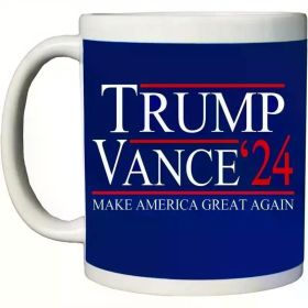 1pc Trump 2024 Vance Ceramic Coffee Mug - Make America Great Again Design 11oz Microwave and Dishwasher Safe