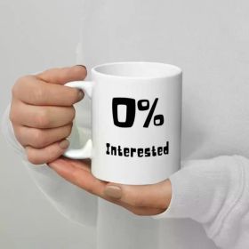0% Interested | Charming White 11oz Ceramic Mug. Boasts a classic look. Measures 14x11x10. Crafted from durable