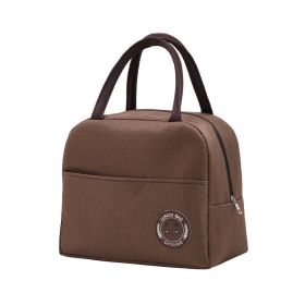 1pc Insulated Lunch Bag; Portable Large Capacity Waterproof Leakproof Reusable Lunch Tote Bag; For Travel Work School (Color: brown)
